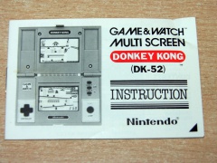 Donkey Kong Game & Watch Manual