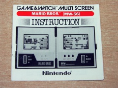 Mario Bros Game & Watch Manual
