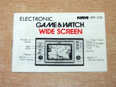 Popeye Game & Watch Manual