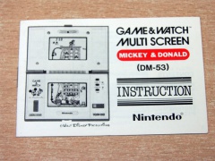 Mickey & Donald Game & Watch Manual