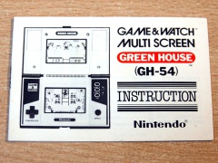 Green House Game & Watch Manual