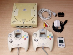 Dreamcast Console + Two Controllers