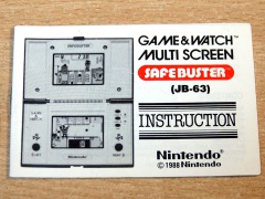 Safebuster Game & Watch Manual