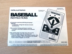 Mattel Baseball - Manual