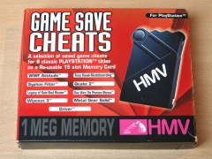 PS1 Game Save Cheats Memory Card - Boxed