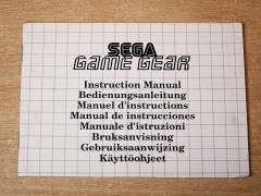Sega Game Gear Manual